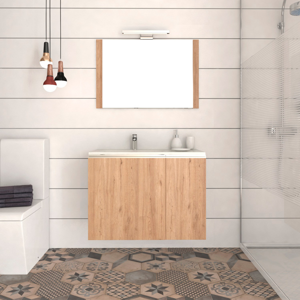 Mueble de baño para colgar Cuadra, moderno y elegante.